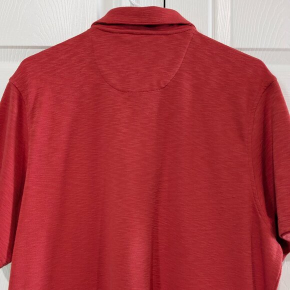 Tasso Elba Island Men's Polo Shirt Red, Size XL, Textured, UPF Protection - Picture 10 of 15